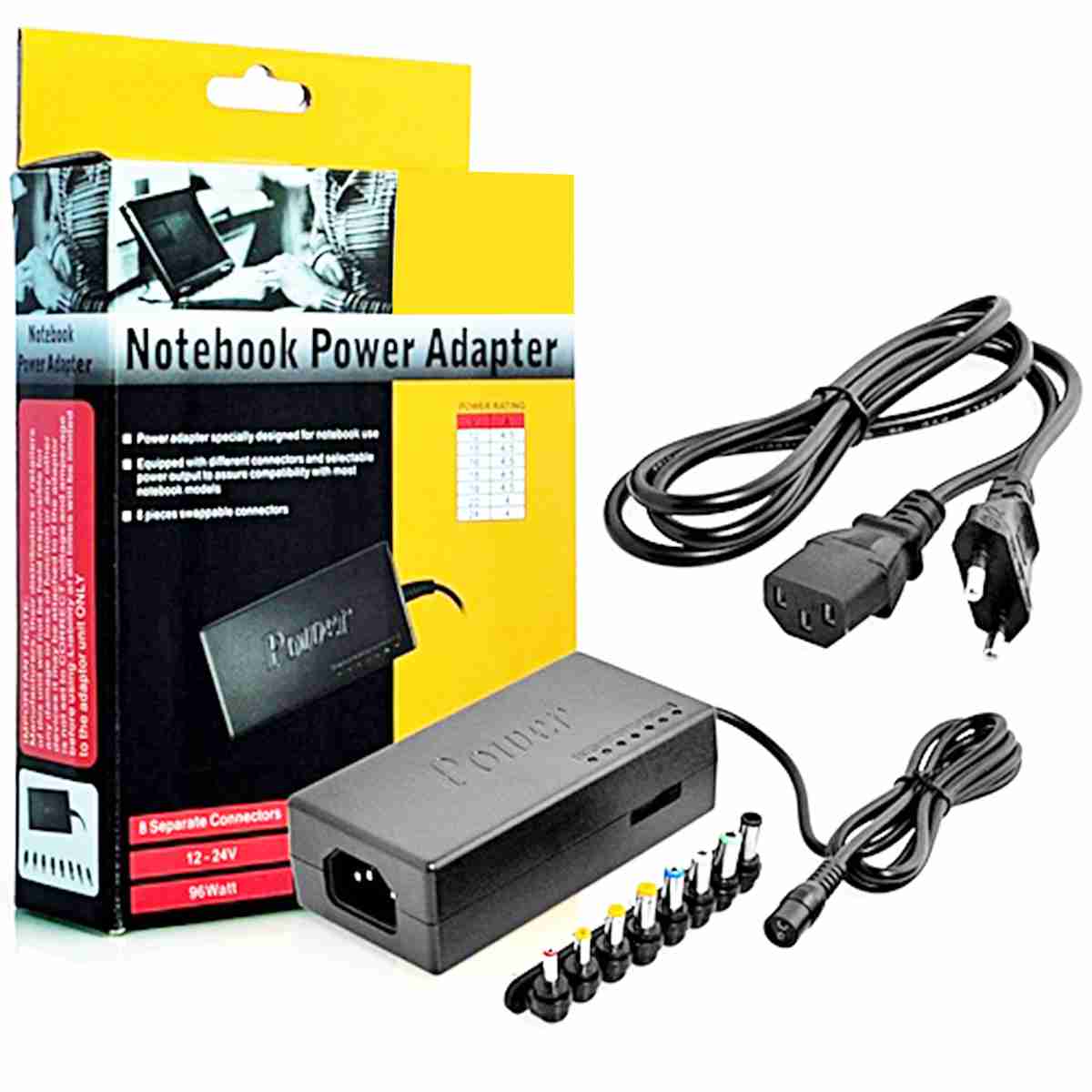 NOTEBOOK POWER ADAPTER MULTI 8 SEPARATE CONNECTORS